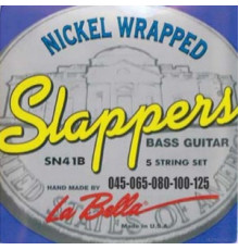 LA BELLA SN41-B SLAPPERS LOW B NICKEL PLATED ROUND WOUND 45-125 струны для 5-струнной бас-гитары.