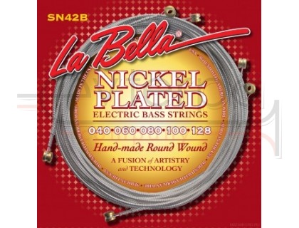 LA BELLA SN42-B NICKEL PLATED ROUND WOUND CUSTOM LIGHT 40-128 струны для 5-струнной бас-гитары