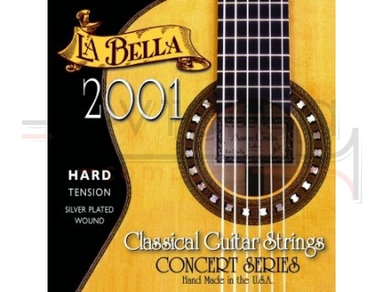 LA BELLA 2001 Classical Clear Nylon Hard Tension струны для классической гитары