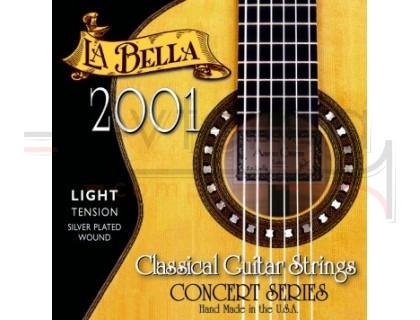 LA BELLA 2001 Classical Clear Nylon Light Tension струны для классической гитары