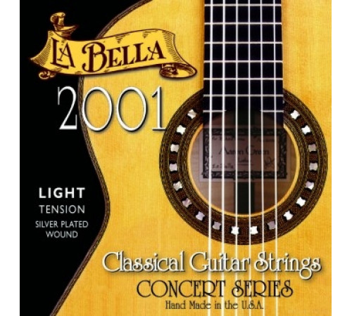 LA BELLA 2001 Classical Clear Nylon Light Tension струны для классической гитары
