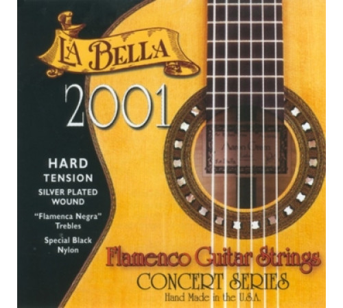 LA BELLA 2001 Flamenco Black Nylon Hard Tension струны для фламенко гитары