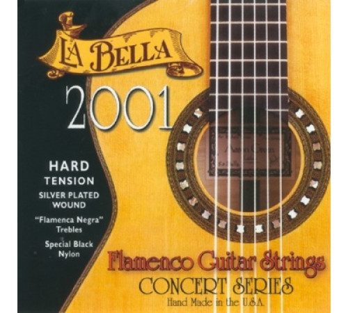 LA BELLA 2001 Flamenco Black Nylon Hard Tension струны для фламенко гитары