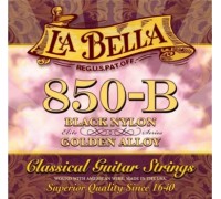 LA BELLA 850-B струны для классич. гитары черный нейлон позолоченная обмотка среднее натяжение