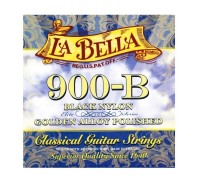 LA BELLA 900-B Elite Black Nylon/Polished Golden Alloy струны для классической гитары среднее натяж
