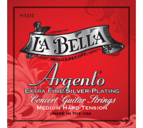 LA BELLA SMH ARGENTO EXTRA FINE SILVER PLATING – MEDIUM-HARD TENSION струны для классической гитары