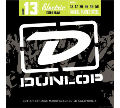 DUNLOP DEN Nickel Plated Steel 13-56 струны для электрогитары