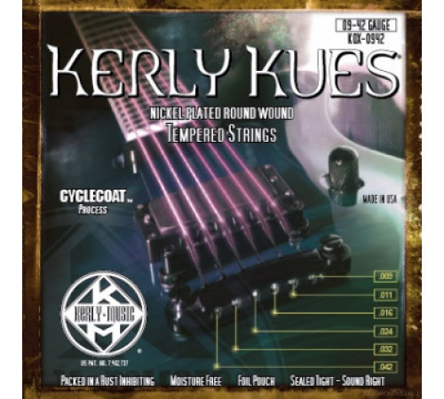 KERLY KQX-0942 Kues Nickel Plated Steel Tempered струны для электрогитары