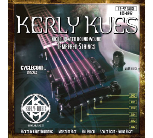 KERLY KQX-0942 Kues Nickel Plated Steel Tempered струны для электрогитары