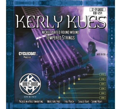 KERLY KQX-1254 Kues Nickel Plated Steel Tempered струны для электрогитары