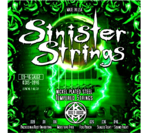 KERLY KQXS-0946 Sinister Nickel Plated Steel Tempered струны для электрогитары