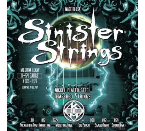 KERLY KQXS-1154 Sinister Nickel Plated Steel Tempered струны для электрогитары