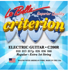 LA BELLA C200R CRITERION REGULAR 10-46 струны для электрогитары, обмотка никелированная сталь