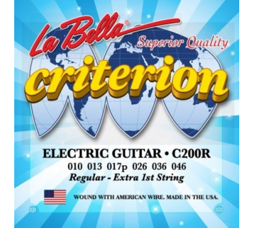 LA BELLA C200R CRITERION REGULAR 10-46 струны для электрогитары, обмотка никелированная сталь