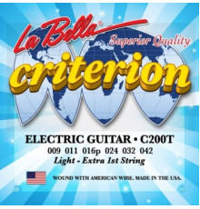 LA BELLA C200T CRITERION LIGHT 9-42 струны для электрогитары, обмотка никелированная сталь