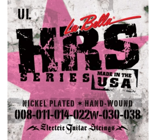 LA BELLA HRS-UL 8-38 струны для эл. гитары никелированная обмотка