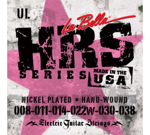 LA BELLA HRS-UL 8-38 струны для эл. гитары никелированная обмотка