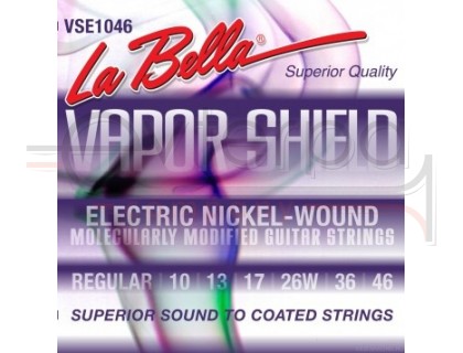 LA BELLA VSE1046 Vapor Shield Electric Regular 10-46 струны для электрогитары с защитной обработкой