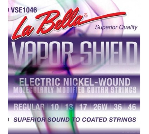 LA BELLA VSE1046 Vapor Shield Electric Regular 10-46 струны для электрогитары с защитной обработкой