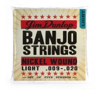 DUNLOP DJN Banjo Nickel Light - Nickel 09-20 струны для банджо, никелированая сталь