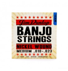 DUNLOP DJN Banjo Nickel Medium - Nickel 10-23 струны для банджо, никелированая сталь
