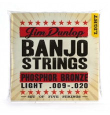 DUNLOP DJP Banjo Phosphor Bronze Light - Phosphor Bronze 9-20 струны для банджо, фосфорная бронза