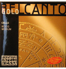 THOMASTIK Belcanto Gold BC31G струны для виолончели 4/4, натяжение среднее, BC25G A, BC27G D - сталь