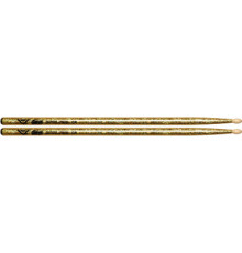 VATER VCG5AW 5A Gold Sparkle барабанные палочки, материал: орех, деревянная головка, цвет: золото