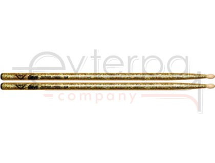 VATER VCG5AW 5A Gold Sparkle барабанные палочки, материал: орех, деревянная головка, цвет: золото