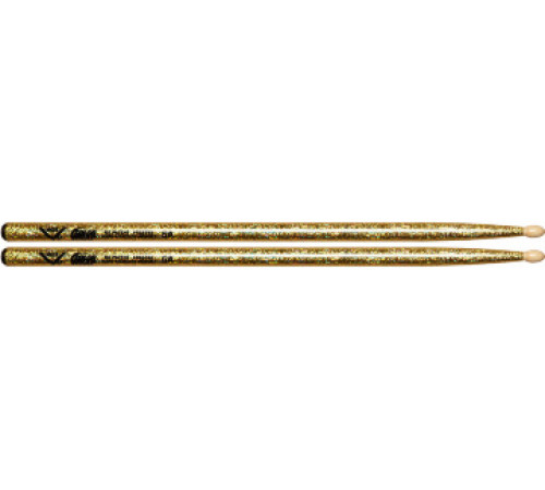 VATER VCG5AW 5A Gold Sparkle барабанные палочки, материал: орех, деревянная головка, цвет: золото