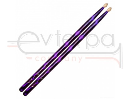 VATER VCP5B Color Wrap Purple Optic 5B барабанные палочки, орех, деревянная головка, сиреневые
