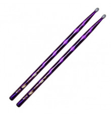 VATER VCP5BN Color Warp Purple Optic 5BN барабанные палочки, орех, нейлоновая головка, сиреневые