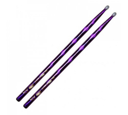 VATER VCP5BN Color Warp Purple Optic 5BN барабанные палочки, орех, нейлоновая головка, сиреневые