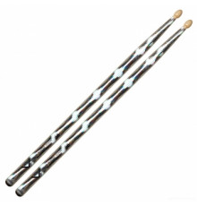 VATER VCS5B Color Wrap Silver Optic 5B барабанные палочки, орех, деревянная головка, серебристые