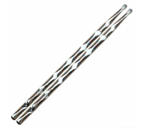 VATER VCS5BN Color Warp Silver Optic 5BN барабанные палочки, орех, нейлоновая головка, серебристые