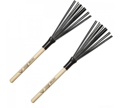 VATER VWB Whip Brush щетки пластиковые, черные, деревянная ручка