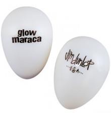 DUNLOP 9110 Glow Maracas Display Jar маракас-яйцо белый, пластиковая банка 36 шт