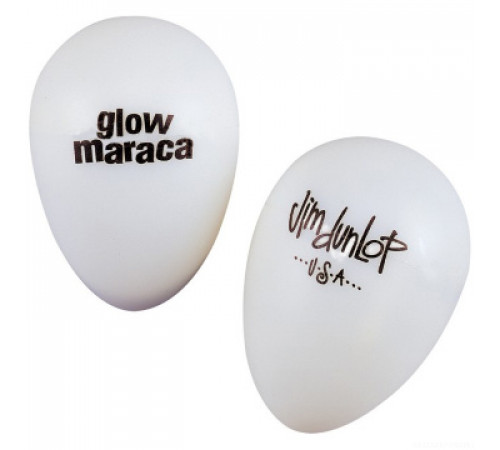 DUNLOP 9110 Glow Maracas Display Jar маракас-яйцо белый, пластиковая банка 36 шт