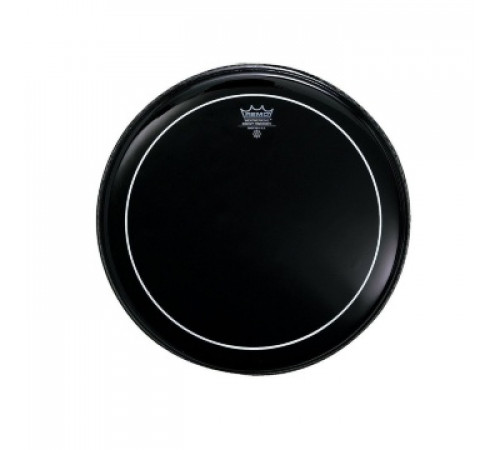 REMO ES-1624-PS Bass, Pinstripe, Ebony, 24'' пластик