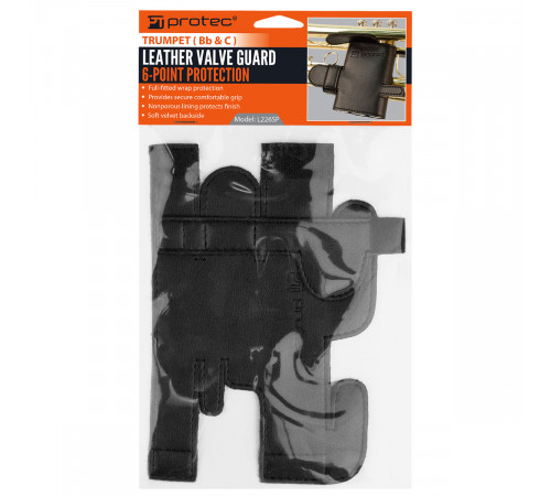 Protec Trumpet 6-Point Leather Valve Guard L226SP Защитная накладка на помпы трубы с 6-ти точечной защитой, натуральная кожа, чёрный 