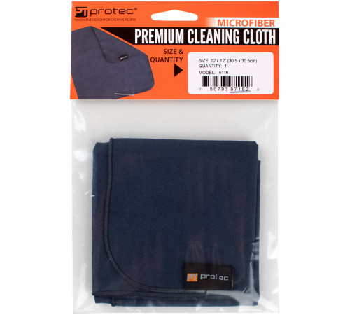 Protec A116 Microfiber Cleaning Cloth (Single), Size 12 x 12 Салфетка для чистки из микрофибры (большая)