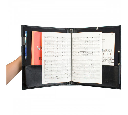 ProTec Deluxe Choral Folder with Elastic String Dividers & Adjustable Hand Strap FSA1E Хоровая папка для нот с держателям для руки 