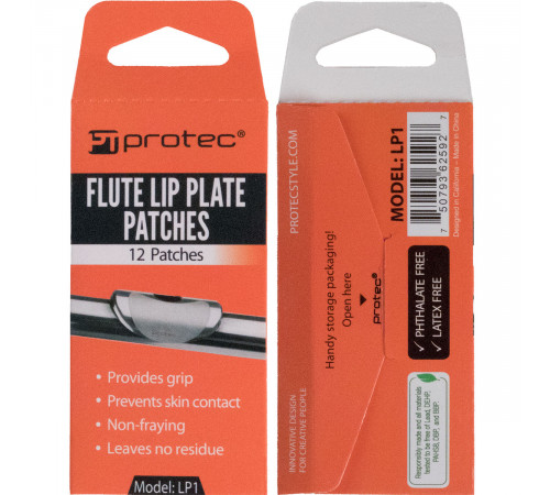 Protec LP1-PROTEC Flute Lip Patch, 12-pack LP1 Наклейки на губки флейты, 12 штук