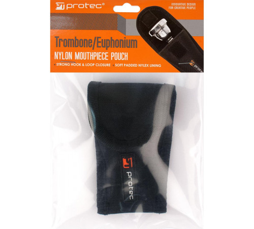Protec A204 LARGE BRASS MOUTHPIECE POUCH NYLON/HOOK & LOOP CLOSURE Полужесткий чехол для мундштука тромбона из нейлона на липучке