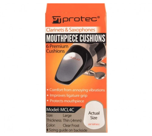 Наклейки для мундштуков большие ,4 мм, Protec MCL4C MCL4C LARGE MOUTHPIECE CUSHIONS, .4MM