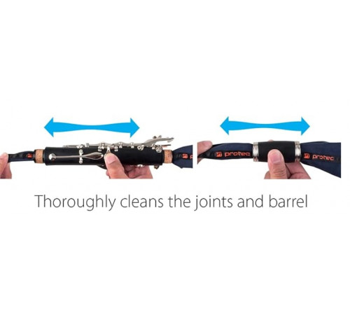 Protec A125 BB AND A CLARINET 3-IN-1 MICROFIBER SWAB (JOINTS, BARREL, MOUTHPIECE)  Профессиональная салфетка для протирки кларнетов Bb и A