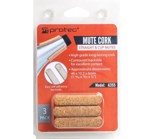 Сменная пробка для сурдины Protec- A355 MUTE REPLACEMENT CORK, 3-PACK