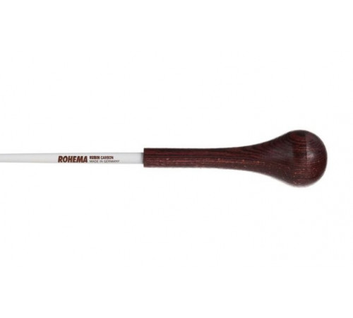ROHEMA Baton "Rubin" дирижёрская палочка 40 см, ручка из чёрного рогового дерева, белый углеродный лак 612953