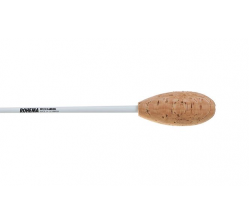 ROHEMA Baton "Bruch C" дирижёрская палочка, 34,5 см, белый лакированный карбон, ручка из пробки 61523