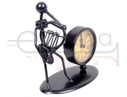 "GEWA Sculpture Clock French Horn Сувенирные часы Валторнист"